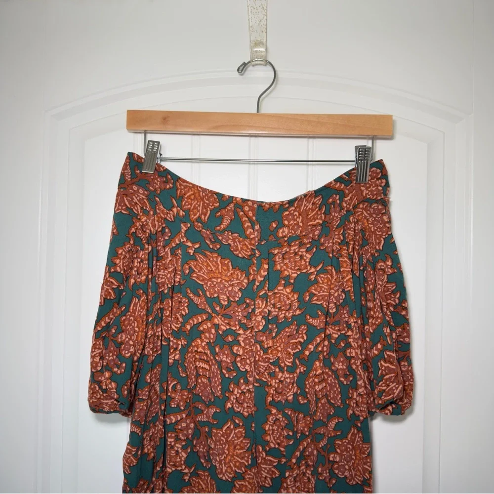 Free People Medium High Rise Olympia Harem Balloon Printed Boho Floral Pants‎